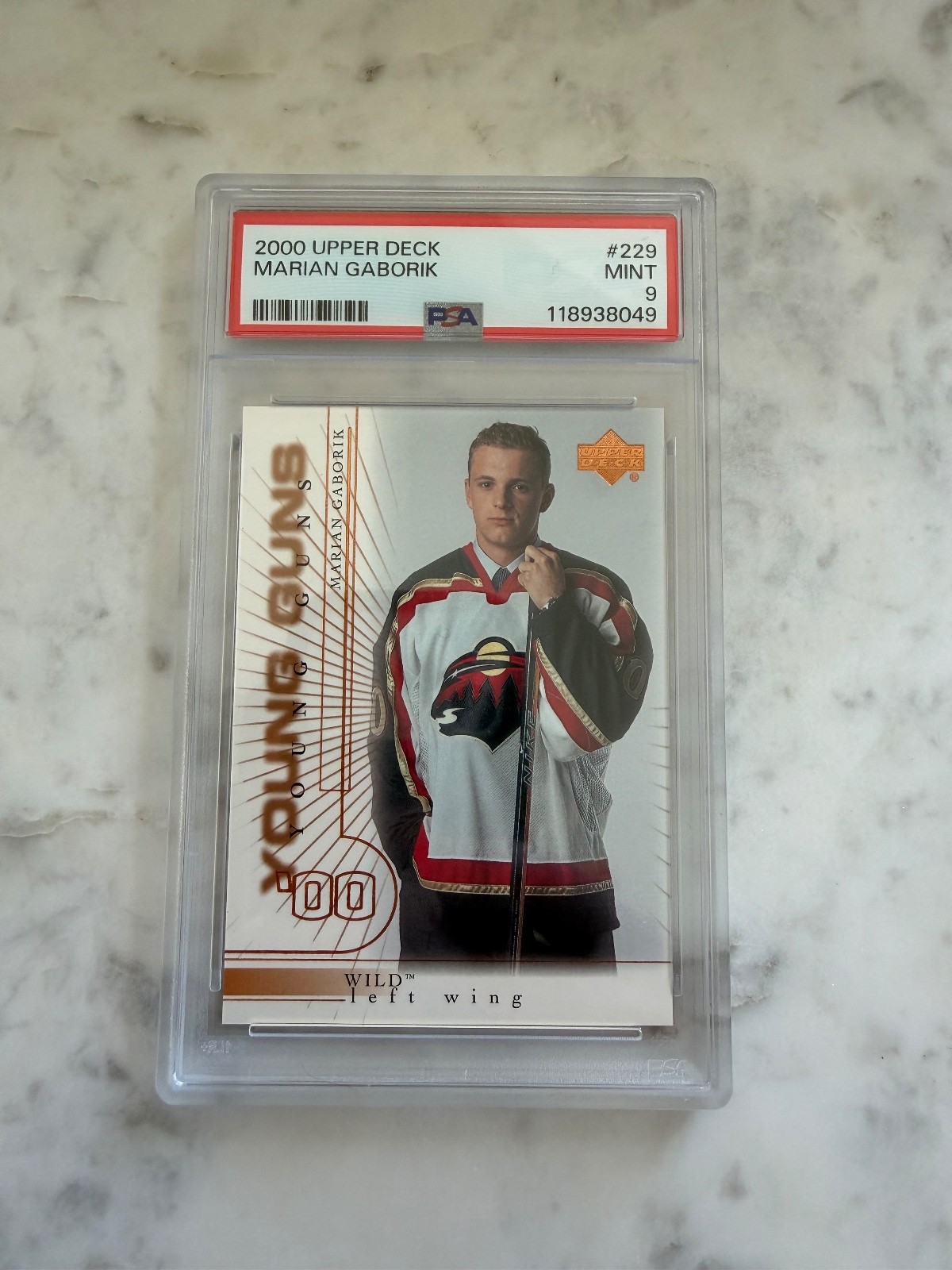 Marian Gaborik 2000 Upper Deck Young Guns - PSA Mint 9