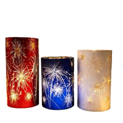 Visuelle Tiefe Interesse geätztes Feuerwerk Hurrikane warmweiß Ambient Glow