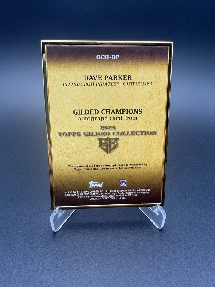 DAVE PARKER/50 ORO ENMARCADO EN TARJETA AUTÓGRAFO AUTOMÁTICO 2024 TOPPS DORADO MLB #GCH-DP Foto 2 de 2