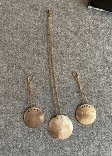 Custom Made Sea Shell Necklace And Earrings