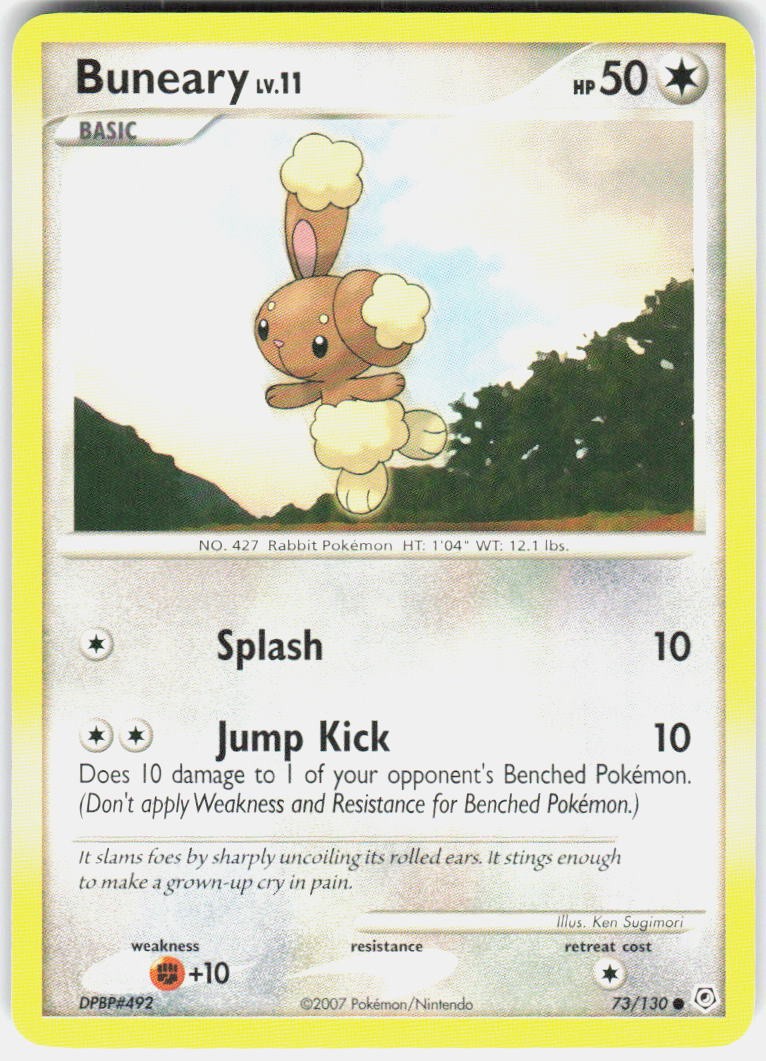 Buneary 73/130 Diamond and Pearl Pokemon