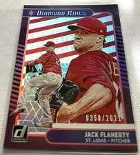 2021 Donruss Baseball Jack Flaherty Cardinals Diamond Kings Red Stripe #d 2021