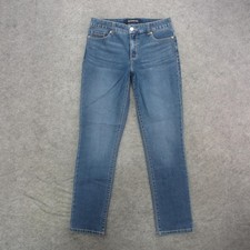 Bandolino Amy Jeans Womens 6 Blue Skinny Stretch Denim Mid Rise Classic Casual