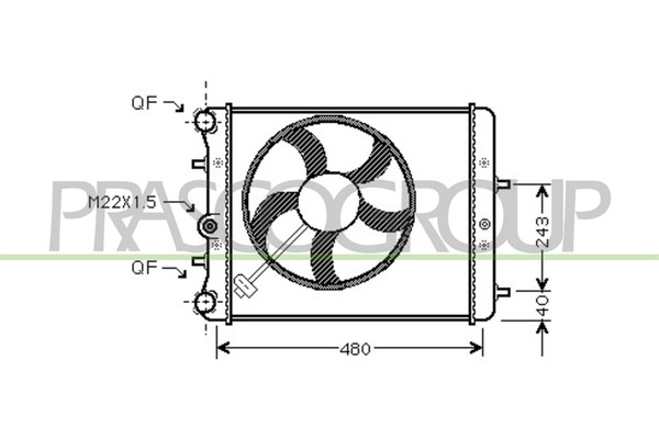 Prasco MotorküHler WasserküHlerfüR VW Polo 1.2 12V 1.4 16V Skoda Fabia II-image