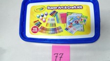 Crayola Super Art  Craft Kit 115 Pieces Colored Pencils Markers Multicolor New