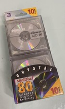 Memorex 10pk Crystal MD80 Digital Recordable Mini Discs-New Sealed