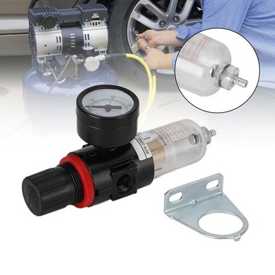 AFR2000 1/4'' Air Compressor Filter Water Separator Trap Tools Regulator Kit Y7
