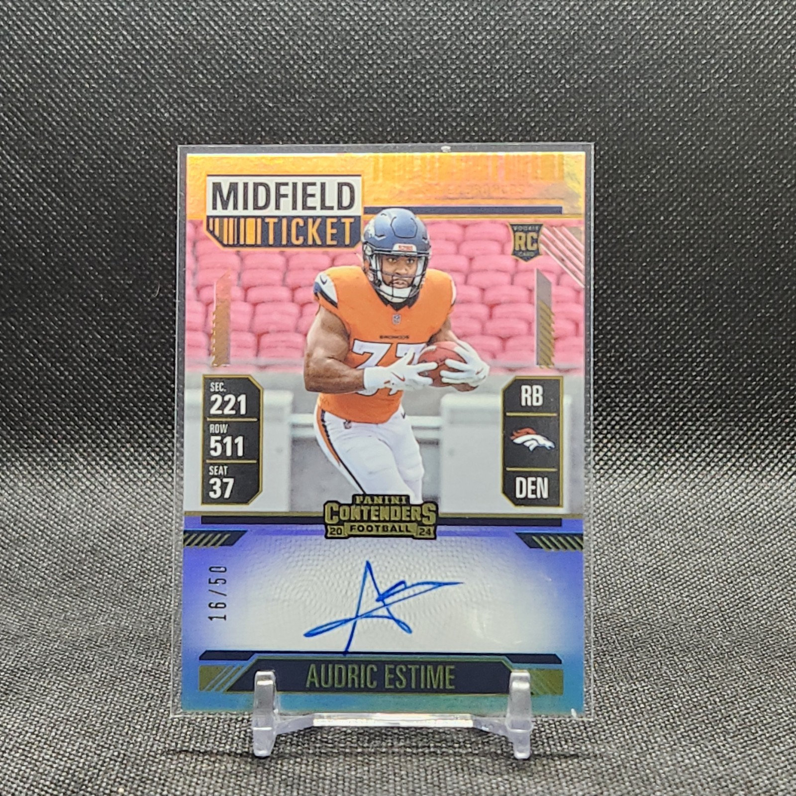 2024 Panini Contenders Midfield Ticket RPS Audric Estime #120 /50