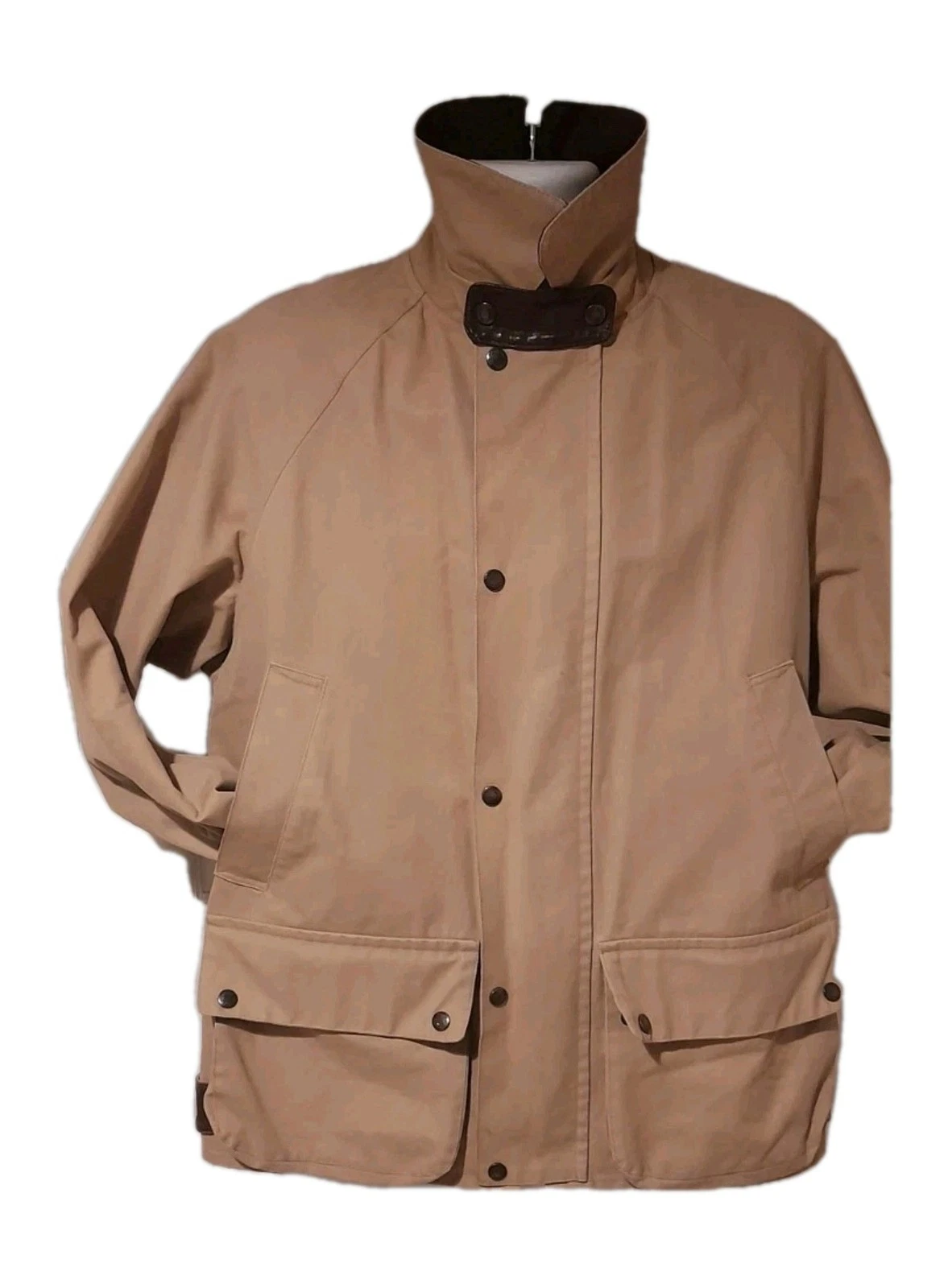 Mascot Jacket Mens Size XL,Full Zip Cream Utility Chore Field Country Rain Coat