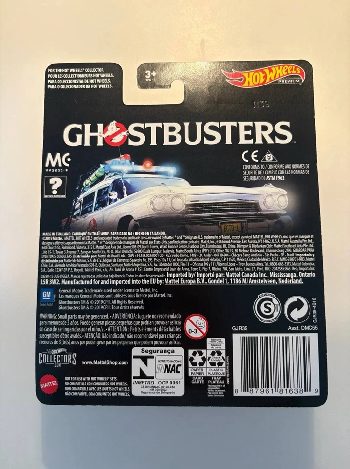 Hot wheels Ghostbusters ECTO-1 on Real Riders rare replica Entertainment 2019 - Bild 4 von 4