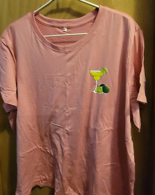 T-shirt, Margarita ''Lost Shaker of Salt'' Dusty Pink,  Womens Plus 4x