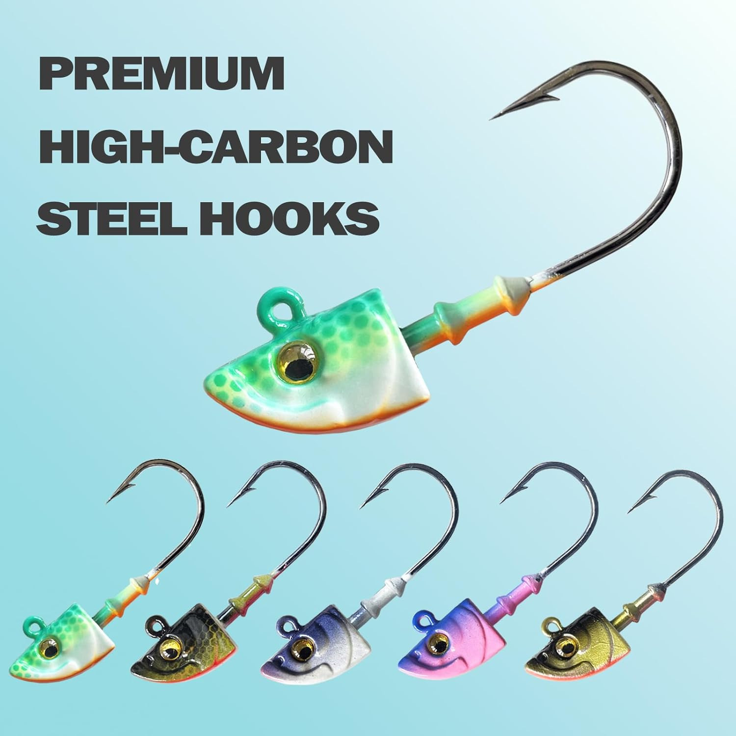 Swimbait Jig Head Swimbait Jigs with 3D Eyes Minnow Jig Heads for Fishing Saltwa - Image 5