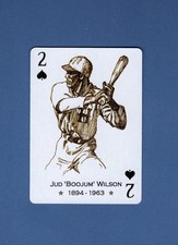 JUD 'BOOJUM' WILSON, 1894-1963 ~Negro Baseball Leagues playing card 2/spades HOF