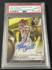 2024 Topps Chrome Black Mike Schmidt Gold Mini Diamond Auto #d 22/50 PSA 10 SP