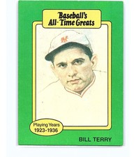 1987 Hygrade All-Time Greats Bill Terry