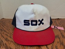 Vintage 80s 1984 McDonalds Chicago White Sox MLB Men's Snapback Trucker Mesh Hat