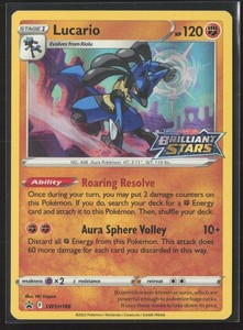 Lucario SWSH186 Prerelease Holo Promo - Brilliant Stars