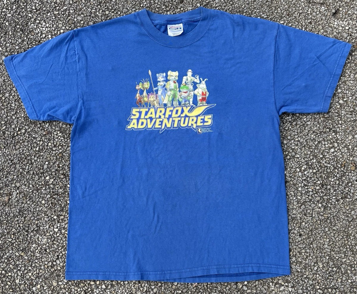 Vintage 2002 Starfox Adventures Video Game Promo Size L Hanes beefy Tag