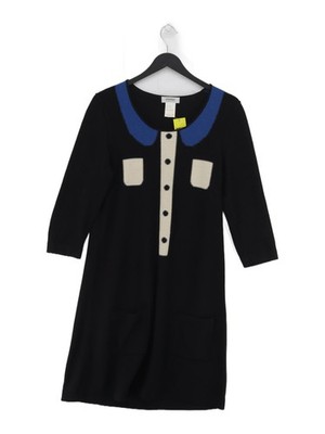 Sonia Rykiel Pullover Midikleid L in Schwarz