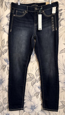 Maurices Women's Dark Wash Blue Denim Stretch Jegging Jeans Size 14 35"x31" NWT