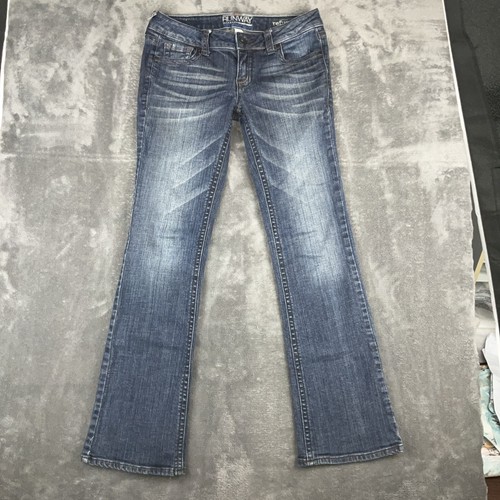 Refuge Runway Everyday Bootcut Jeans Dark Wash Low Rise Y2K Size 4S Petite EUC