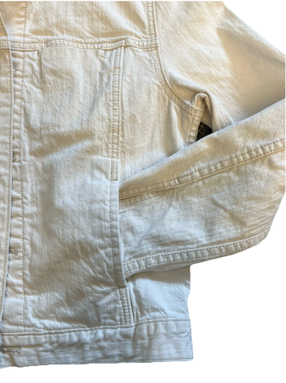 KATE SPADE Saturday Giacca Donna con Cappuccio Dean Denim Bianco Taglia Media