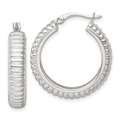925 Sterlingsilber 6 mm dicke kleine klassische Creolen 1,0 cm