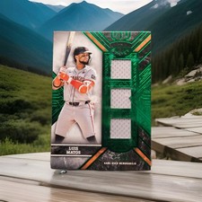 2025 Topps Tier One Luis Matos Green Game Worn Patch Relic 5/25 Triple