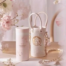 Starbucks 2022 China Sakura Pink 7oz Cup Tumbler With Sleeve