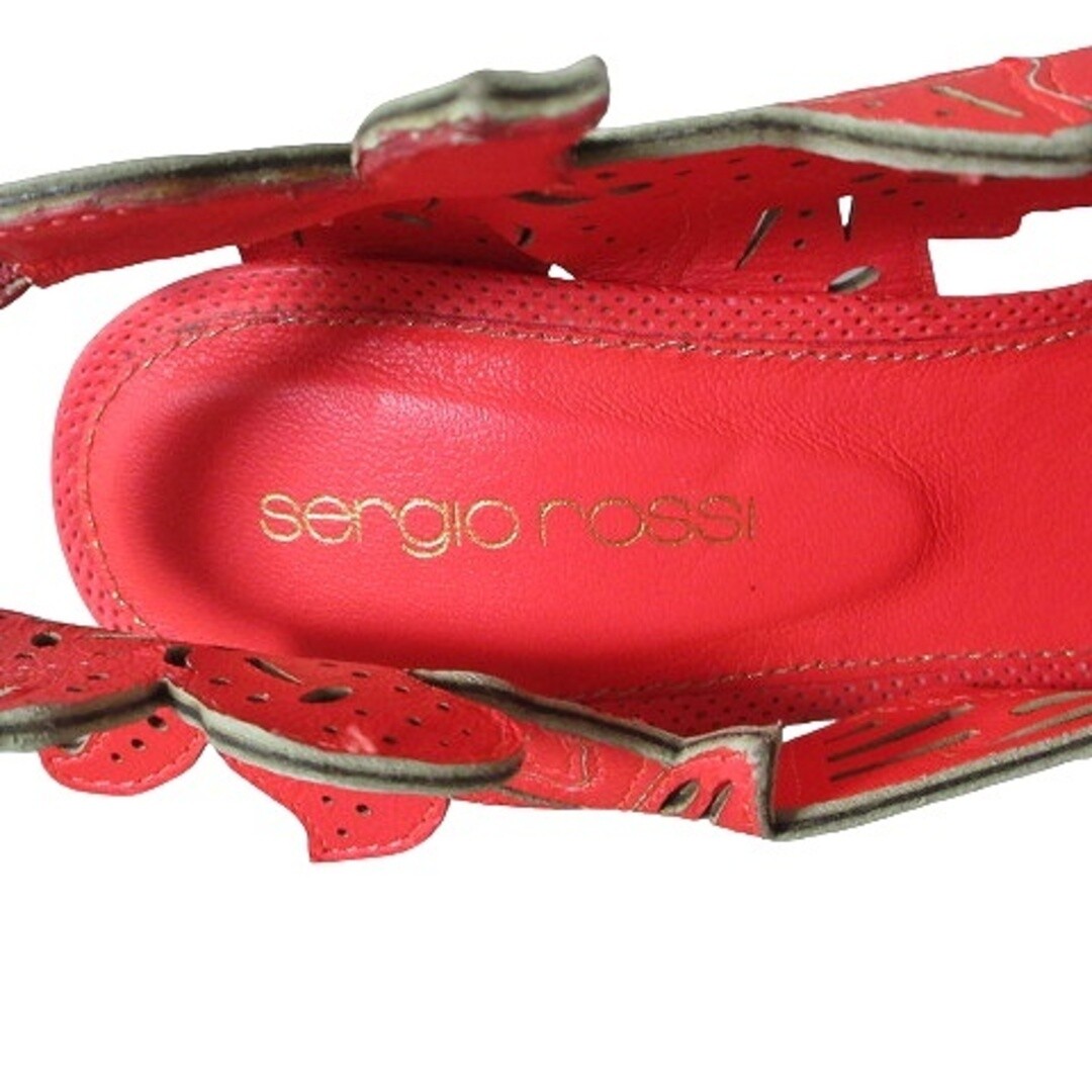 Sergio Rossi::パンプス:37[RESALE] Sergio Rossi Sandals High Heels Stiletto Cut Work Leather 37