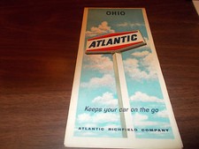 1966 Atlantic OHIO Vintage Road Map