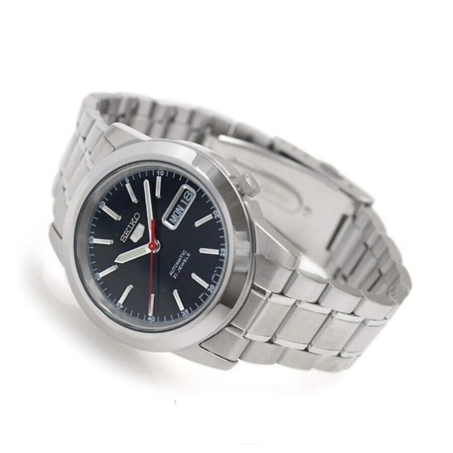 SEIKO Series 5 SNKE53K1 Automatic Men s Watch Black Dial Day Date Steel