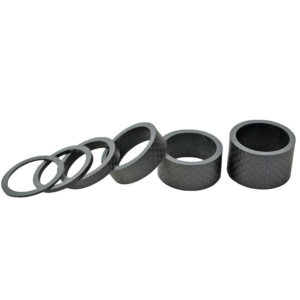 Espaciadores de auriculares de fibra de carbono 1" OMNI Racer WORLDS LIGHTEST 2,3,5,10,15,20 MATE Foto 2 de 4