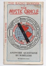 1923 The Radio Wonder or Mystic Oracle Spinner Card Answers Questions
