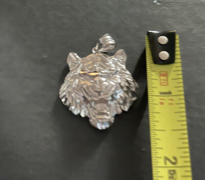 Tiger Head Necklace Retro Animal King Stainless Steel Pendant charm