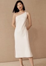 BHLDN Audrie Satin White Dress- SIZE 8 - Bridal Occasion Dress - New With Tags