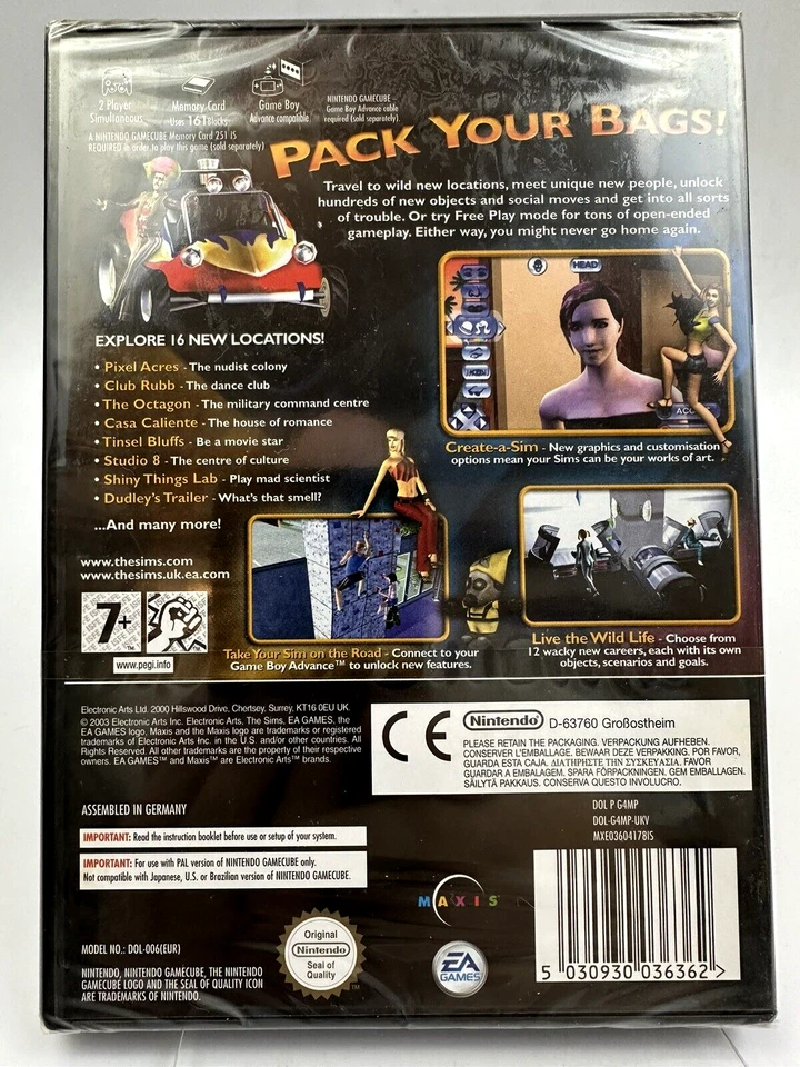Gamecube The Sims Bustin' Out , ( 2003 ) UK Pal, Brand New Factory Sealed - Image 2 of 4