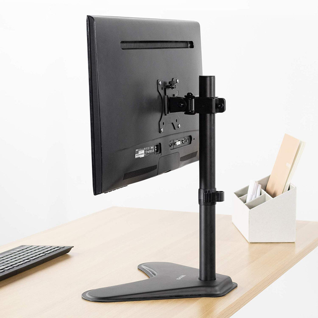 Single LCD Computer Monitor Free Standing Riser Adjustable Tilt, Swivel PC | eBay