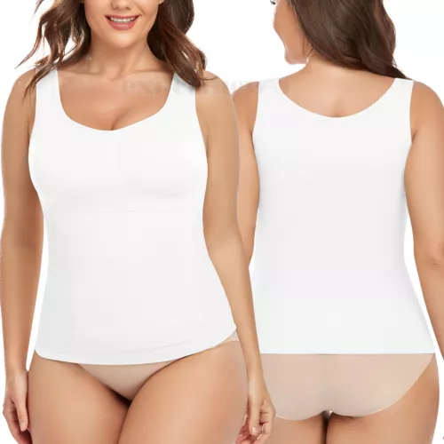Woimen Tummy Control Slimming Compression Vests Shaping Tank Tops Padded Cami UK - Picture 12 of 21