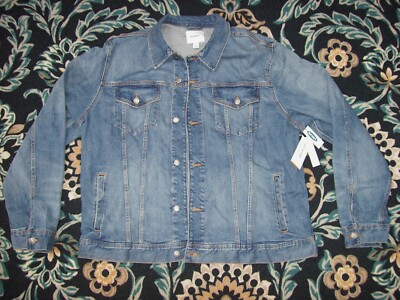 Old Navy Jacket Mens XS S M L XL XXL Built-In Flex Denim Trucker Blu Lt Wash NWT
