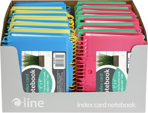 C-Line Spiral Bound Index Card Notebook with Tabs, Includes 60 Ruled 3 x 5 In - Picture 4 of 5