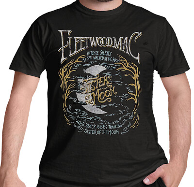 Fleetwood Mac T Shirt Sisters Of The Moon Black Classic Rock Retro New