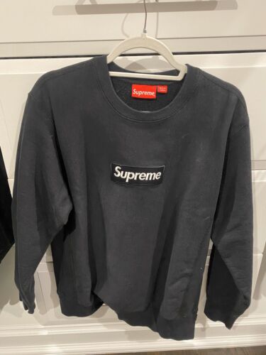 Supreme Black Box Logo Crewneck FW18 Fall Winter 2