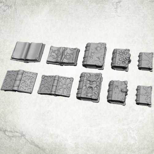 Thumbnail - Chaos Books Of Damnation (10) Bitz Bits Kromlech Resin Krcb188