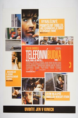 PHONE BOOTH 23x33 Original Czech movie poster 2002 COLIN FARRELL JOEL SCHUMACHER