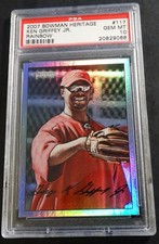 2007 KEN GRIFFEY JR BOWMAN HERITAGE RAINBROW REFRACTOR #117 PSA 10 POP 2