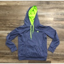 Adidas Youth Medium Blue  Green Hoodie Sweatshirt