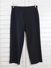 EILEEN FISHER 168 Solid Black Washable Stretch Crepe Pants Size Small