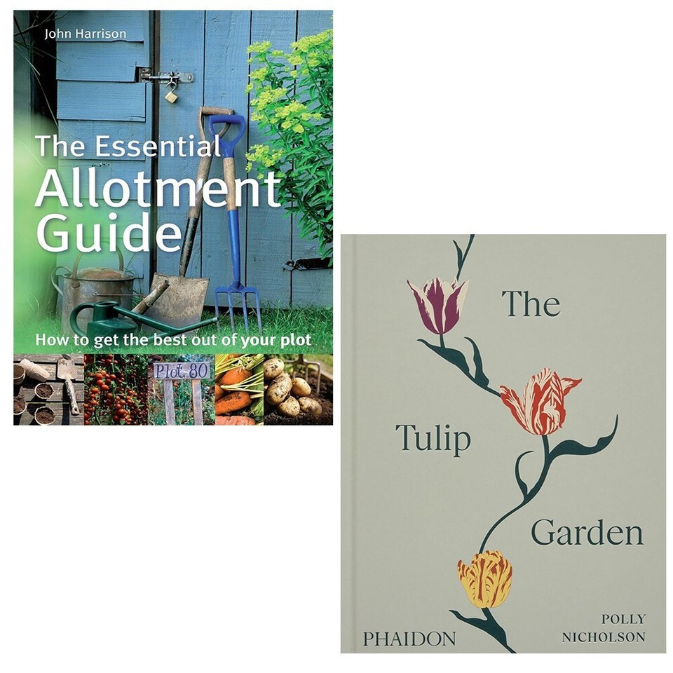 Essential Allotment Guide,Tulip Garden Polly Nicholson (HB) 2 Books Set