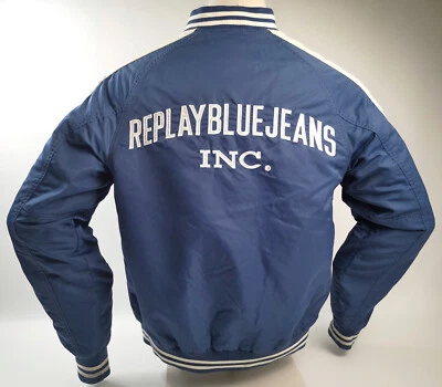Replay Jacke 23 INC. blau Gr. XL schmal großes Rückenlogo - Bild 1 von 4